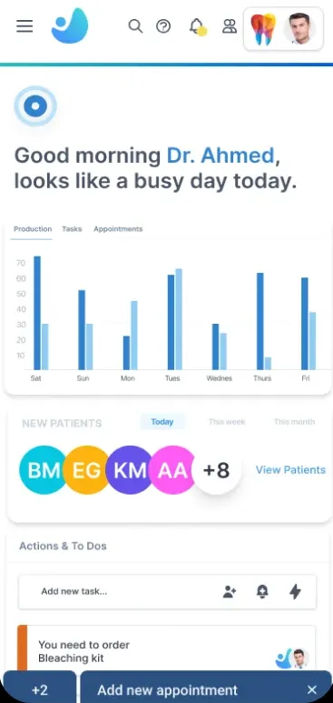 Mobile responsive view of the Dexi dashboard